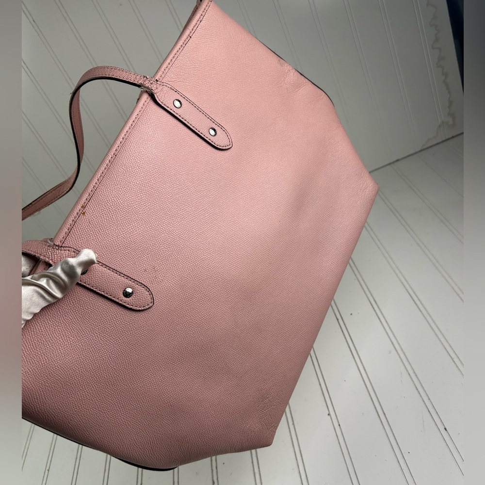 Coach Pink Y2K Crossgrain Leather Large City Zip Tote Shoulder Bag - Picture 3 of 12